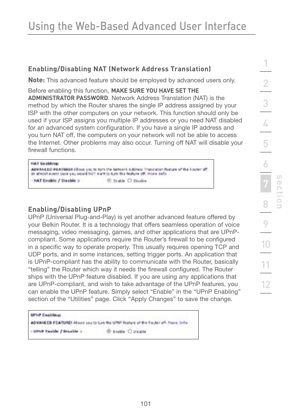 Using the web-based advanced user interface | Belkin F5D7230AU4P User Manual | Page 103 / 136