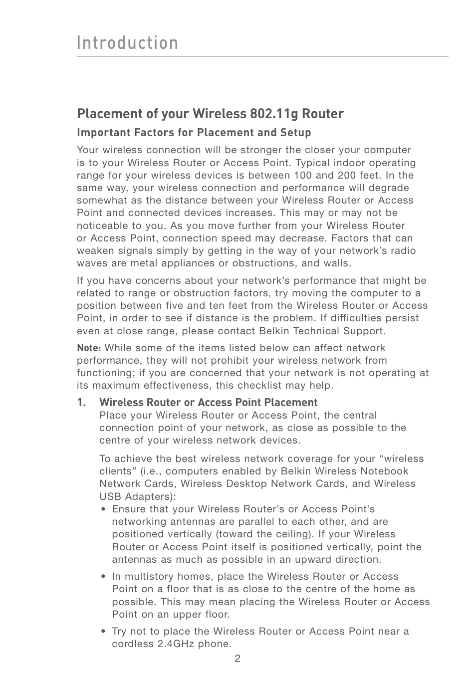 Introduction | Belkin F5D7230AU4P User Manual | Page 4 / 136