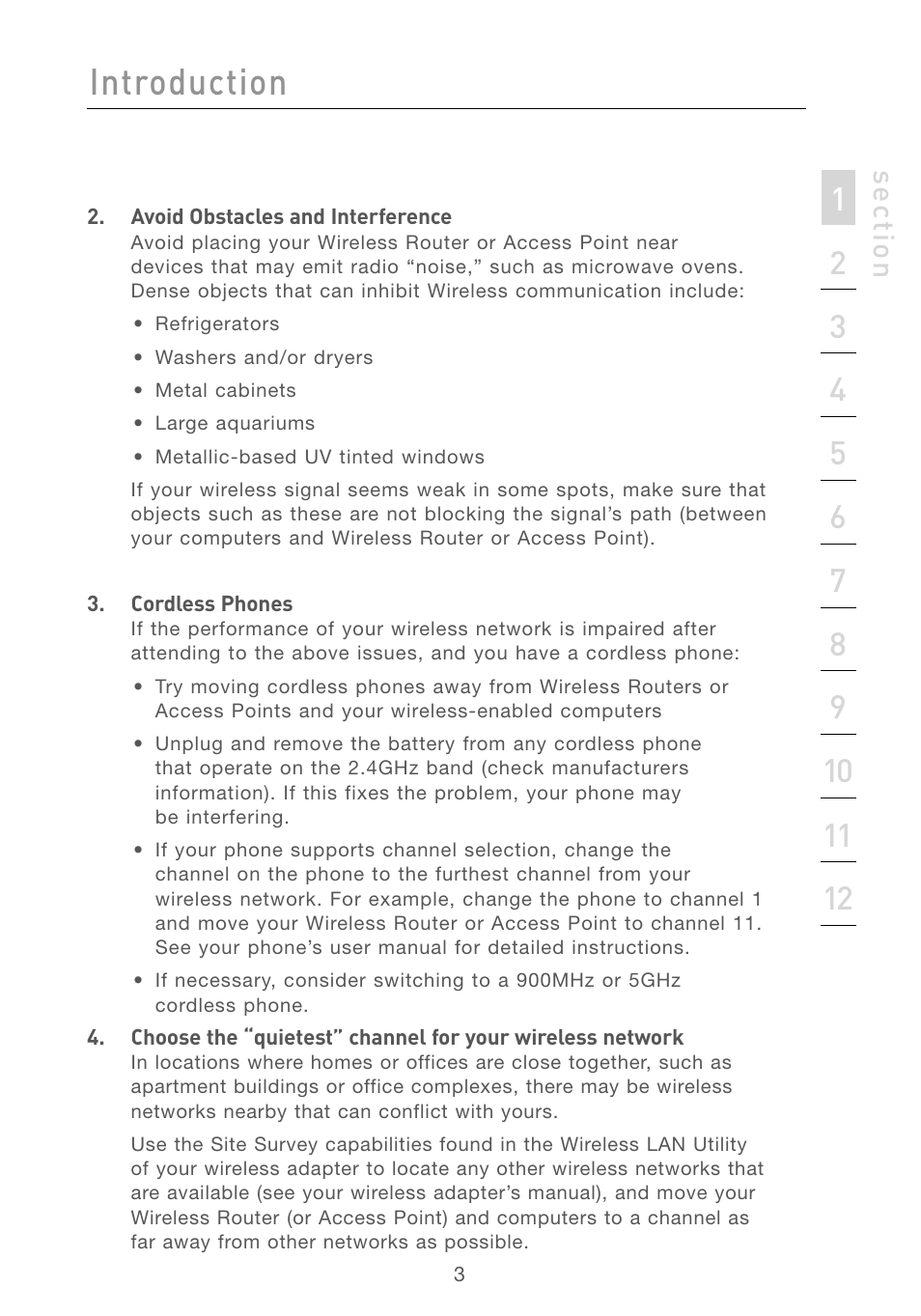 1 introduction, Introduction, Se ct io n | Belkin F5D7230AU4P User Manual | Page 5 / 136