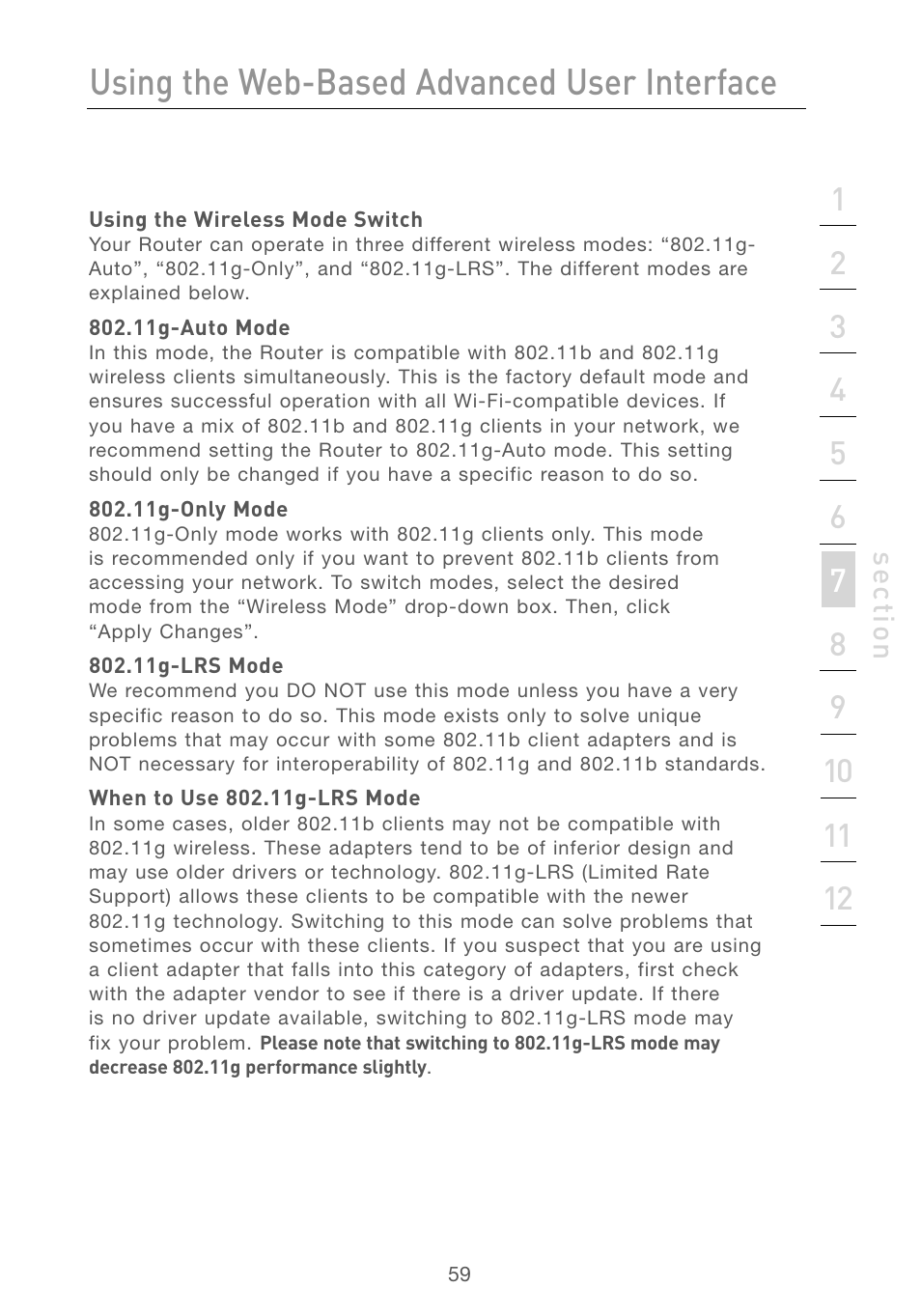 Using the web-based advanced user interface | Belkin F5D7230AU4P User Manual | Page 61 / 136