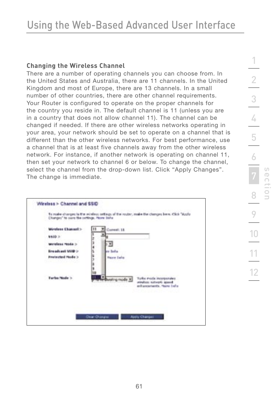 Using the web-based advanced user interface | Belkin F5D7230AU4P User Manual | Page 63 / 136