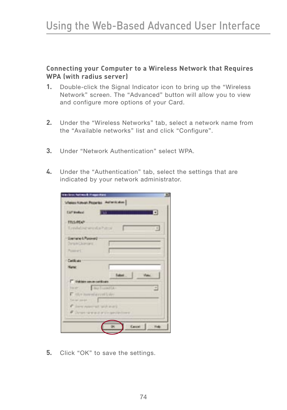 Using the web-based advanced user interface | Belkin F5D7230AU4P User Manual | Page 76 / 136