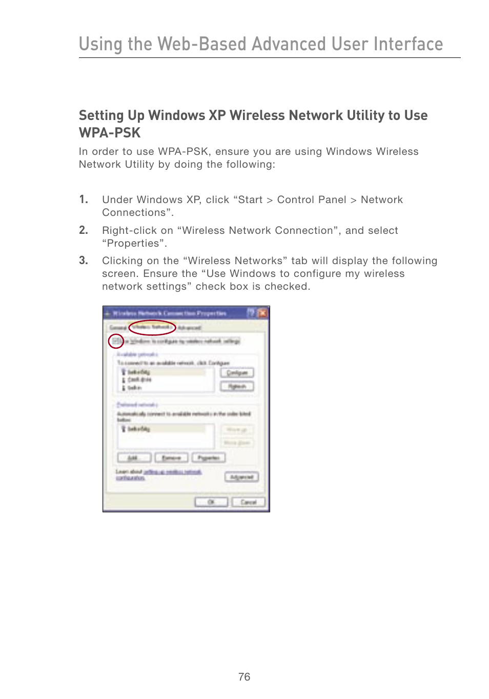 Using the web-based advanced user interface | Belkin F5D7230AU4P User Manual | Page 78 / 136