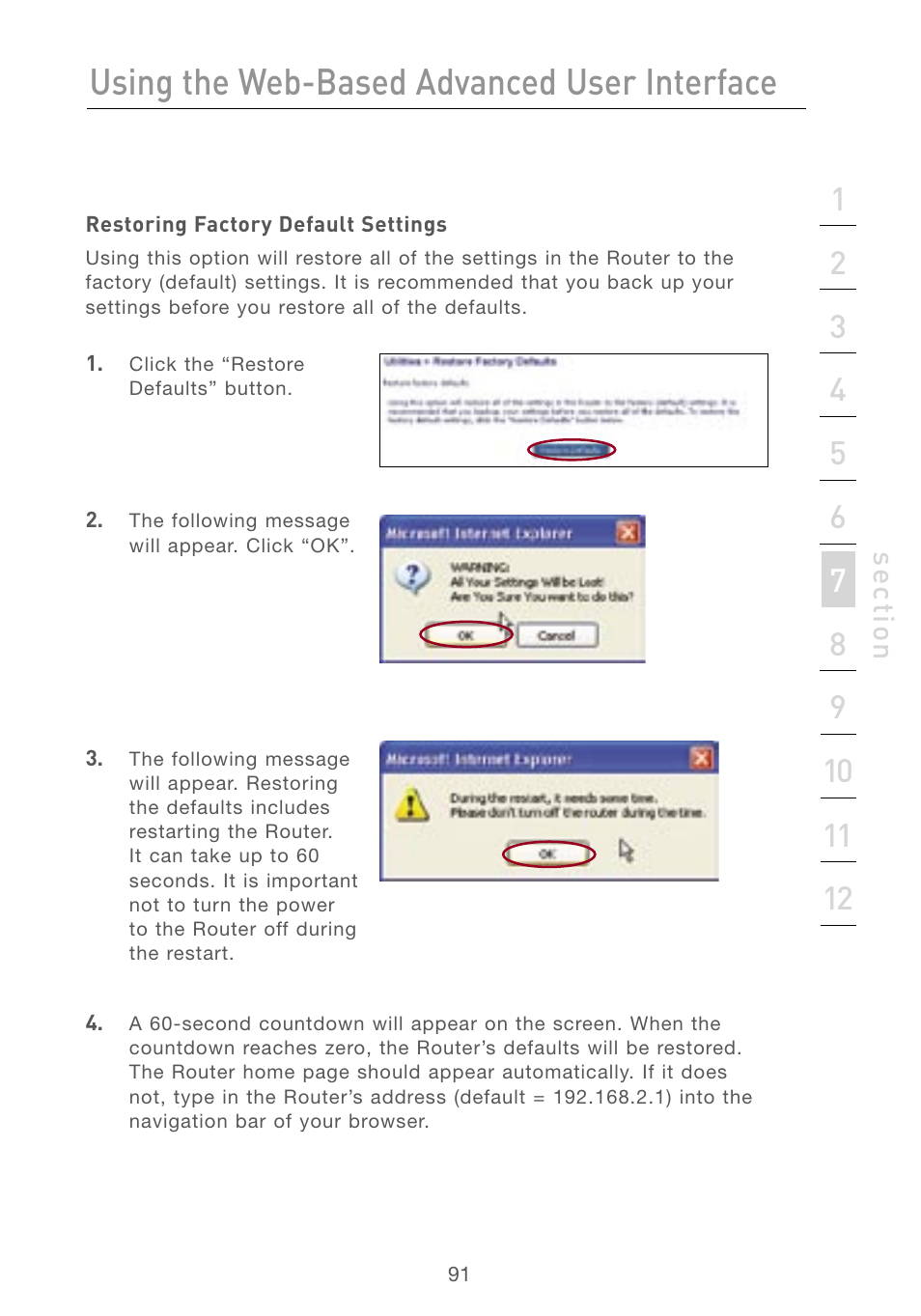 Using the web-based advanced user interface | Belkin F5D7230AU4P User Manual | Page 93 / 136