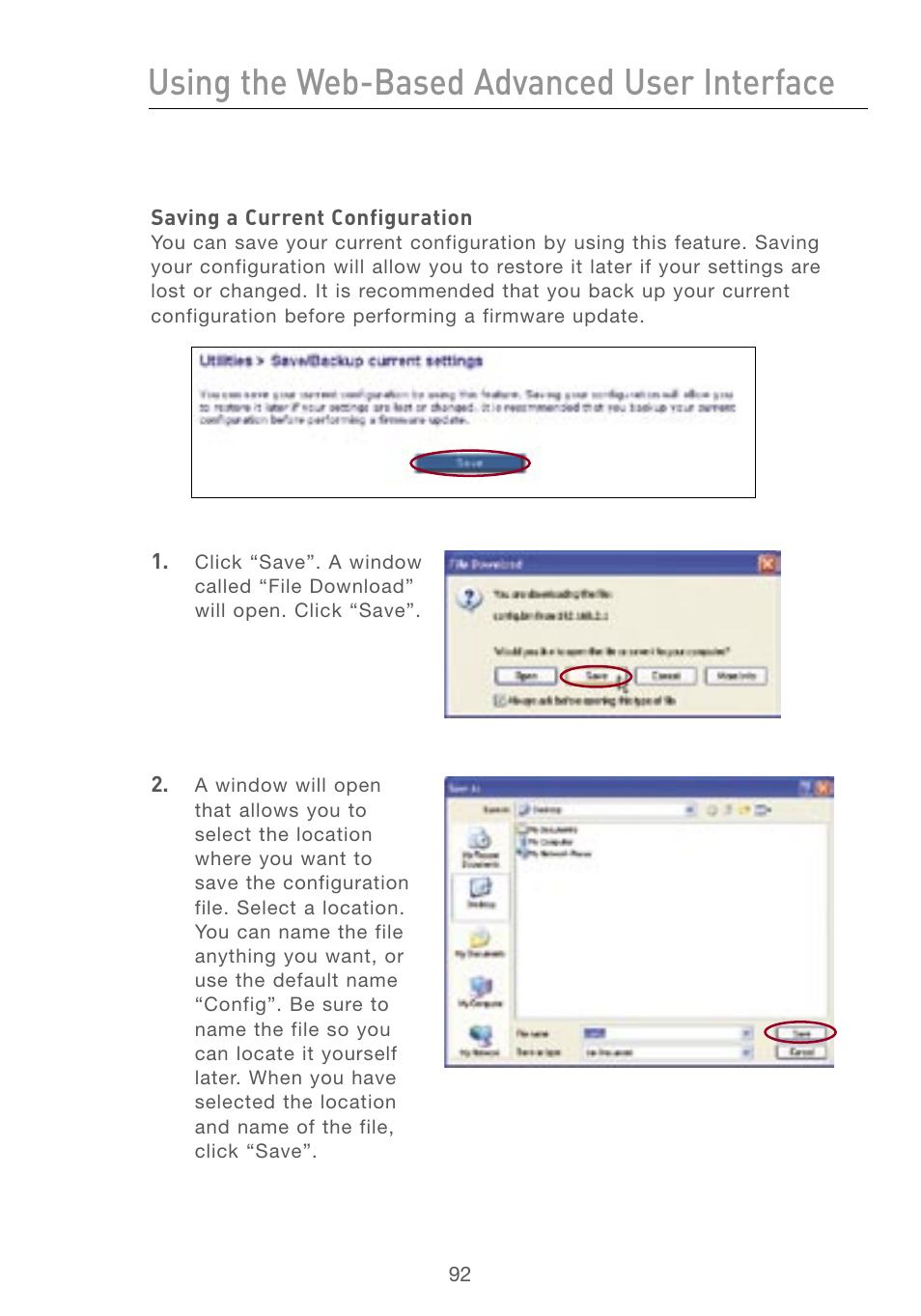 Using the web-based advanced user interface | Belkin F5D7230AU4P User Manual | Page 94 / 136