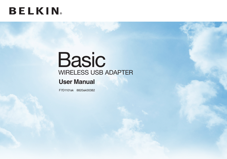 Belkin BASIC F7D1101AK User Manual | 39 pages