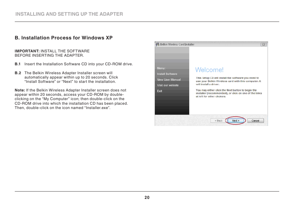 Belkin BASIC F7D1101AK User Manual | Page 22 / 39