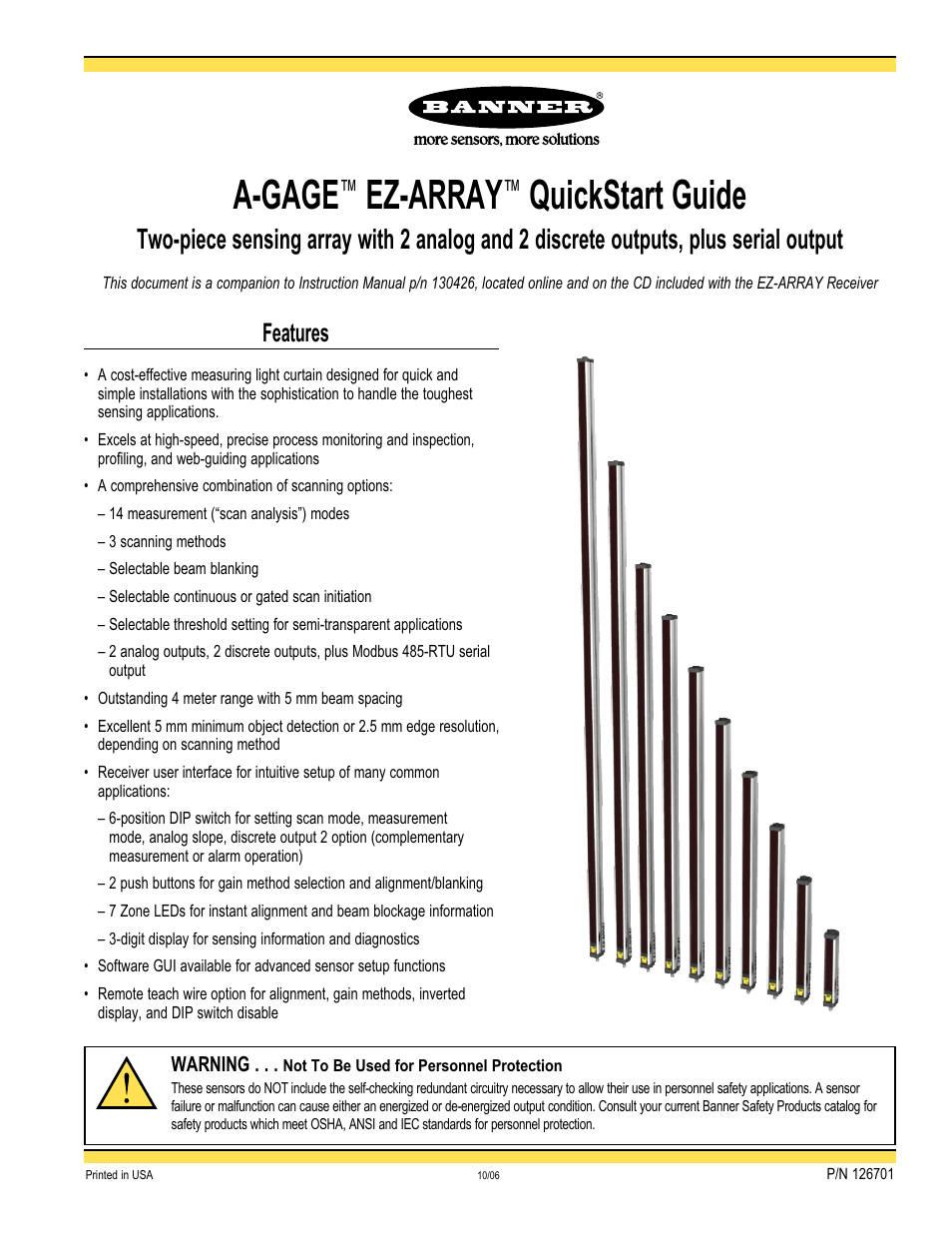 Banner EZ-ARRAY USB Serial Adapter User Manual | 28 pages