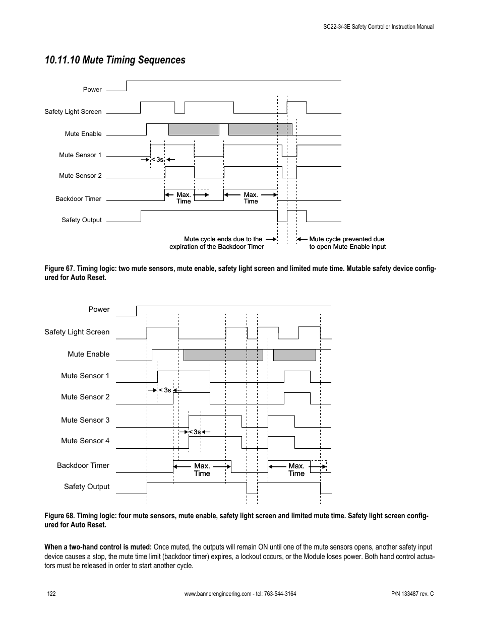 10 mute timing sequences | Banner SC22-3E Safety Controller with Ethernet User Manual | Page 122 / 130