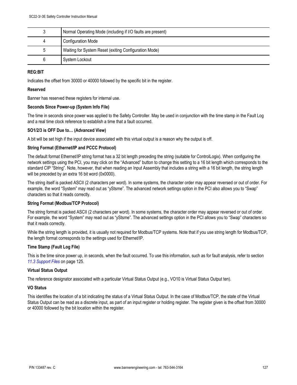 Banner SC22-3E Safety Controller with Ethernet User Manual | Page 127 / 130