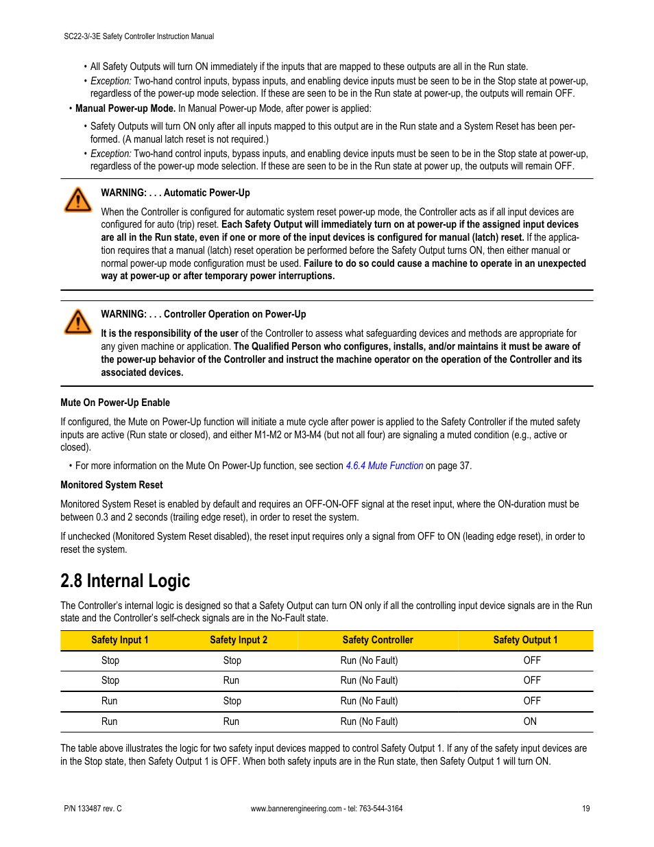 8 internal logic | Banner SC22-3E Safety Controller with Ethernet User Manual | Page 19 / 130