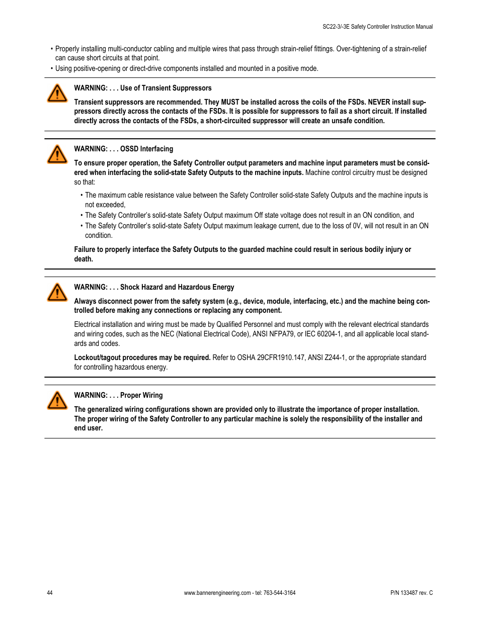 Banner SC22-3E Safety Controller with Ethernet User Manual | Page 44 / 130