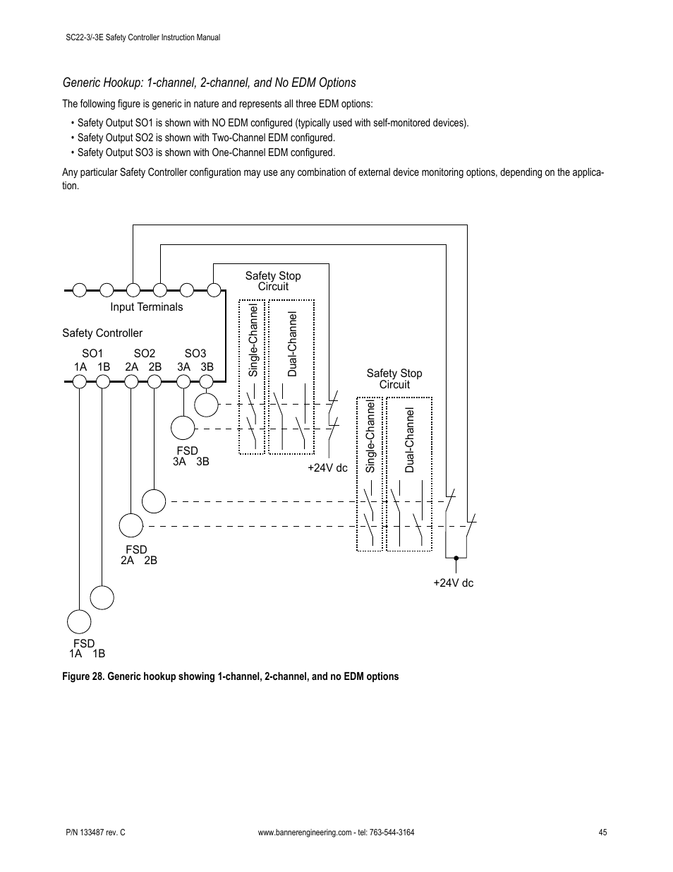 Banner SC22-3E Safety Controller with Ethernet User Manual | Page 45 / 130