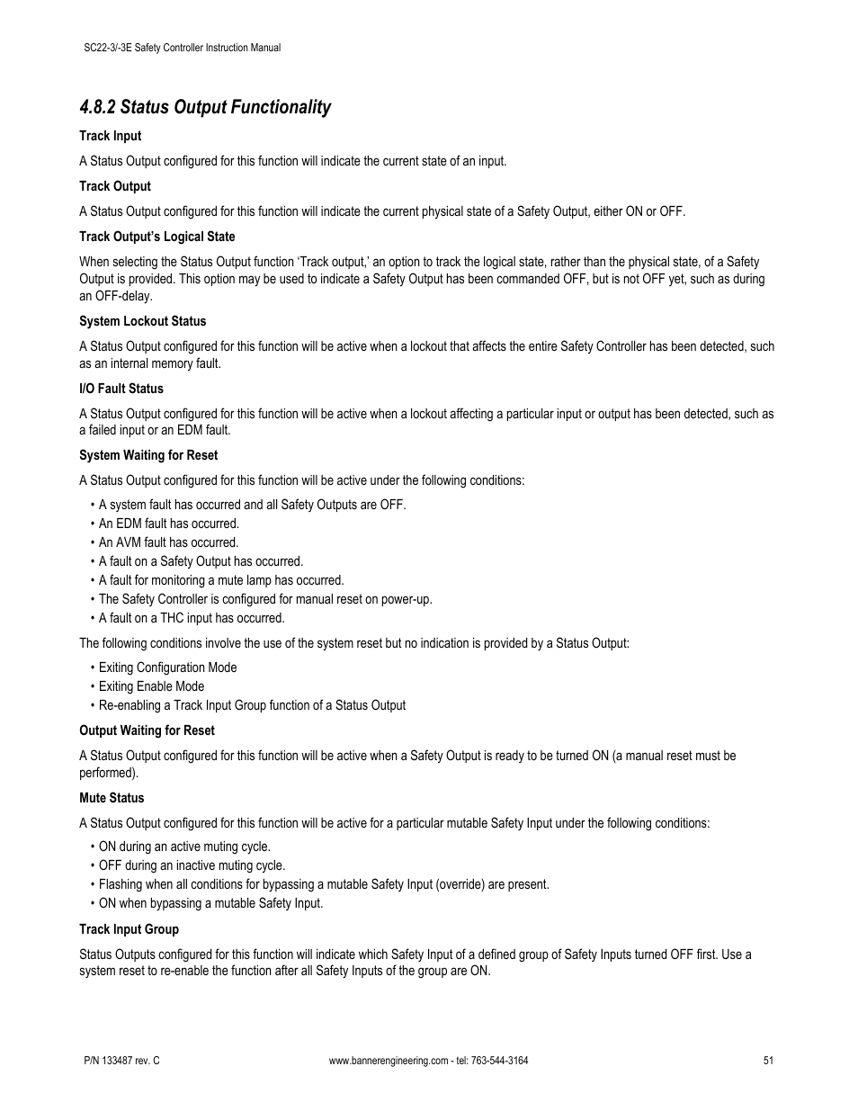 2 status output functionality | Banner SC22-3E Safety Controller with Ethernet User Manual | Page 51 / 130