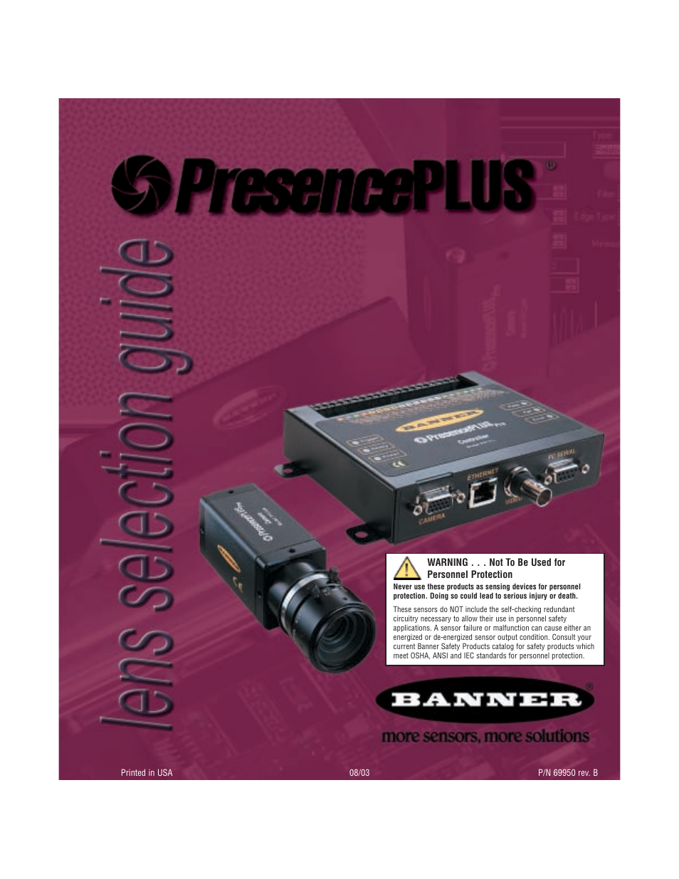 Banner PresencePLUS Megapixel C-Mount Lenses User Manual | 24 pages