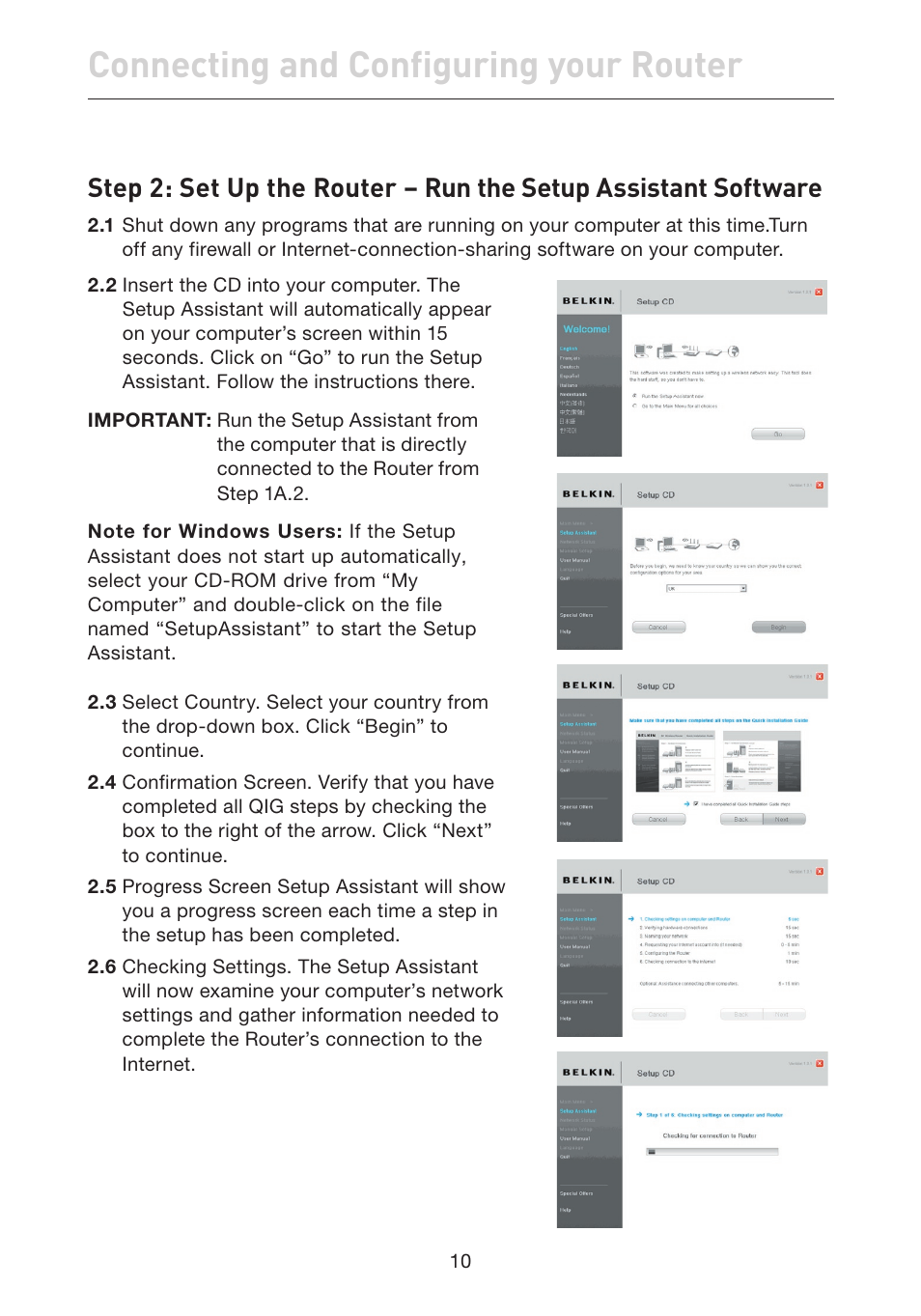 Connecting and configuring your router | Belkin F5D7632EA4A User Manual | Page 12 / 504