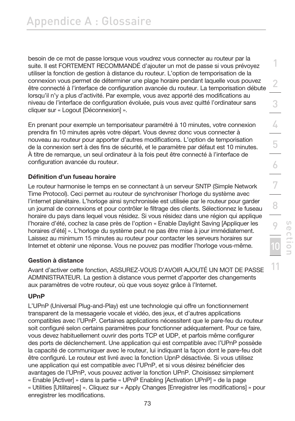 Appendice a : glossaire | Belkin F5D7632EA4A User Manual | Page 159 / 504