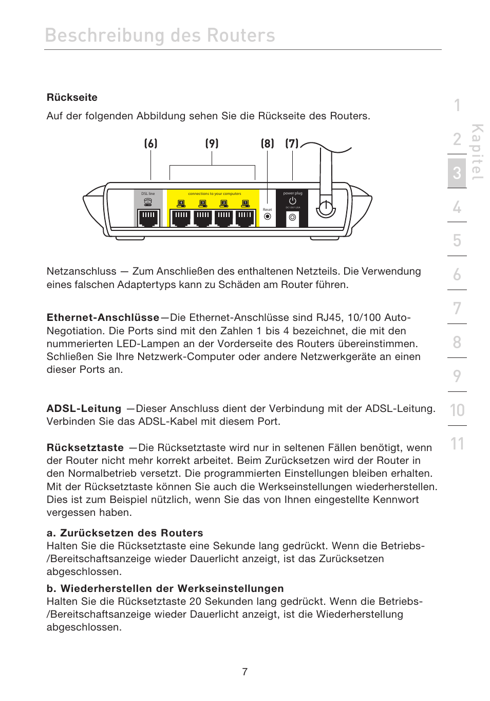 Beschreibung des routers, Kap ite l | Belkin F5D7632EA4A User Manual | Page 177 / 504