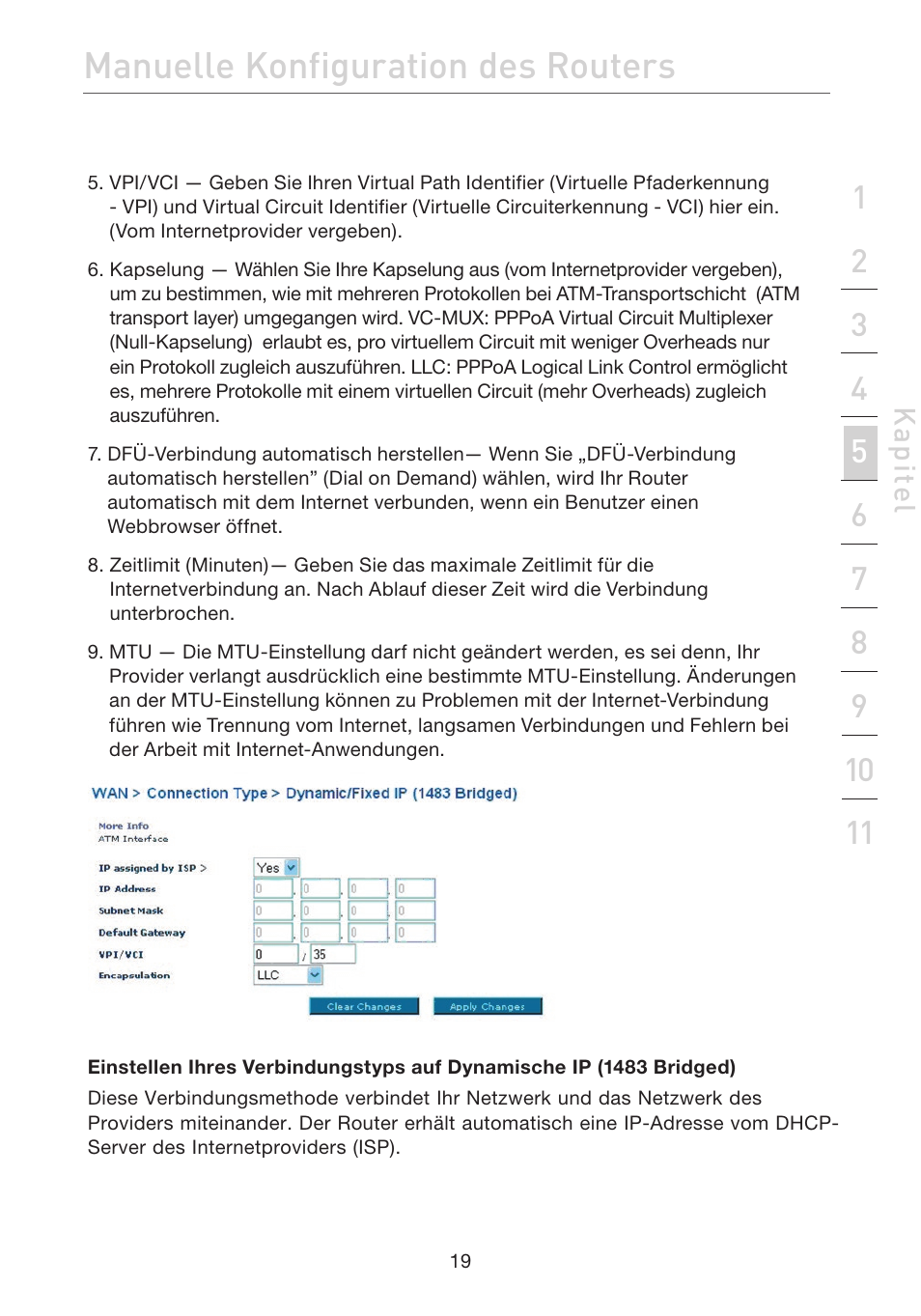 Manuelle konfiguration des routers | Belkin F5D7632EA4A User Manual | Page 189 / 504