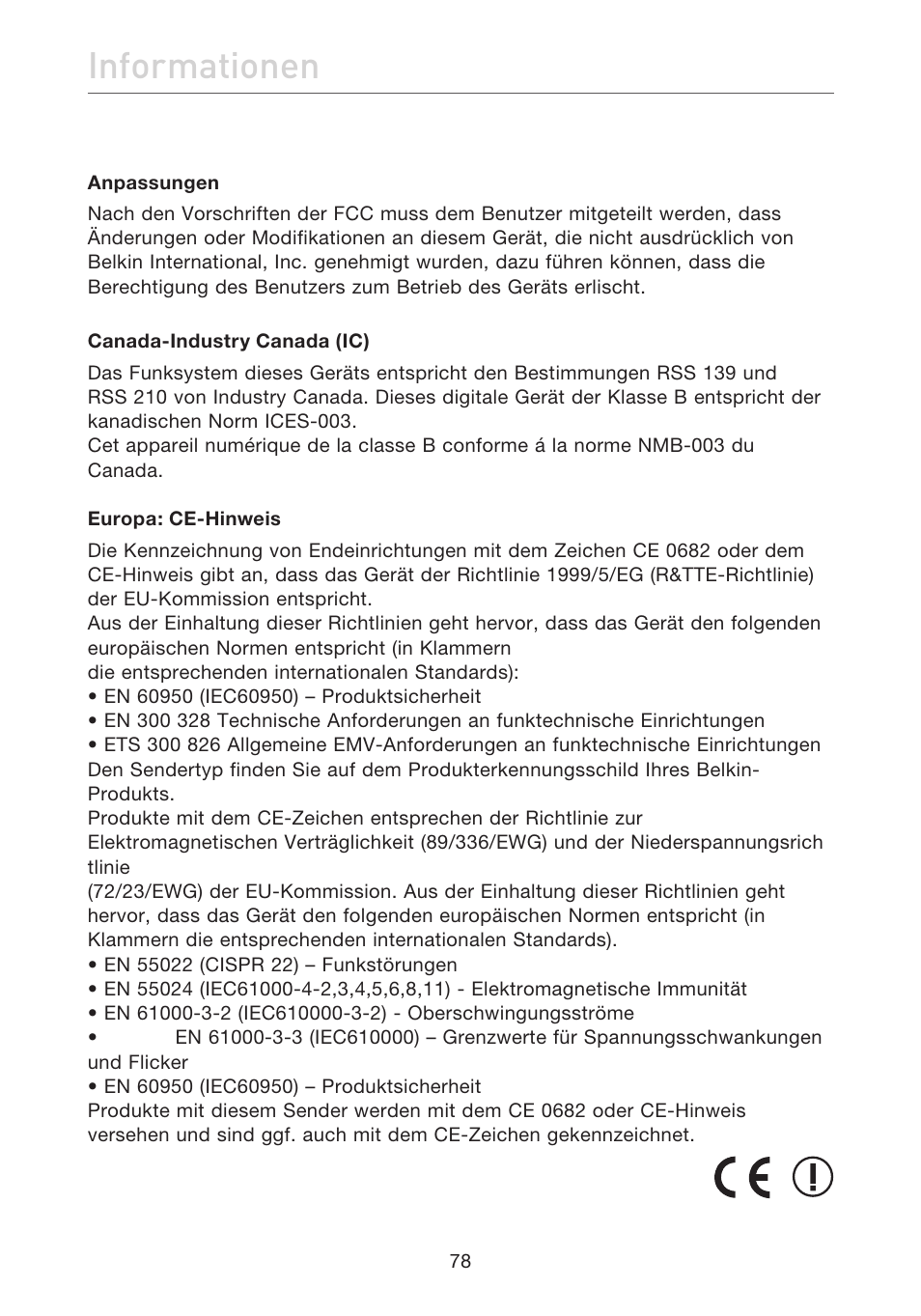 Informationen | Belkin F5D7632EA4A User Manual | Page 248 / 504