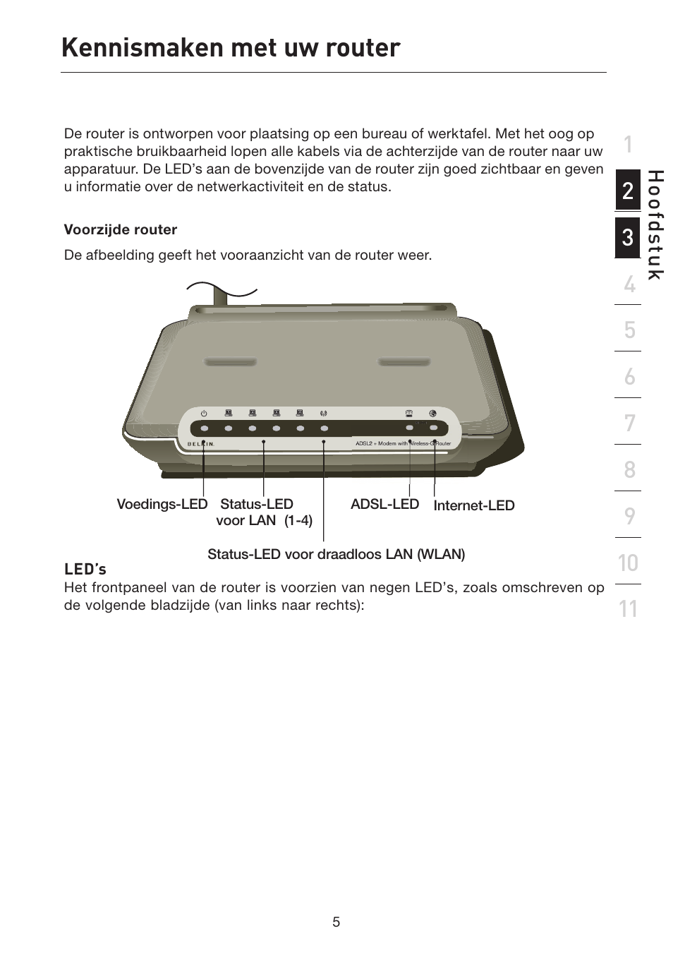 Kennismaken met uw router | Belkin F5D7632EA4A User Manual | Page 259 / 504