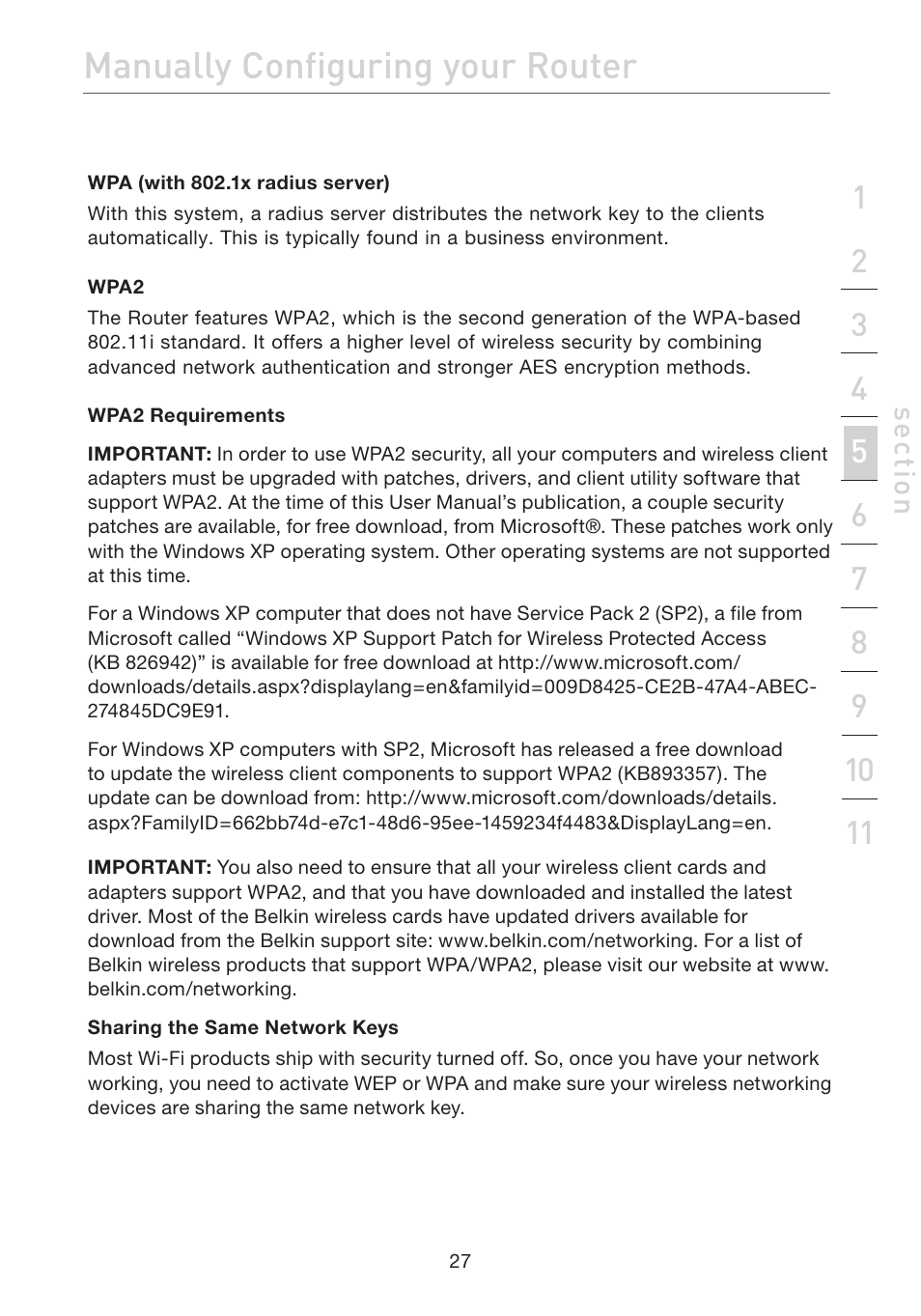 Manually configuring your router | Belkin F5D7632EA4A User Manual | Page 29 / 504