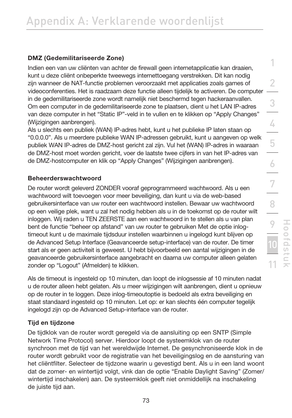 Appendix a: verklarende woordenlijst | Belkin F5D7632EA4A User Manual | Page 327 / 504