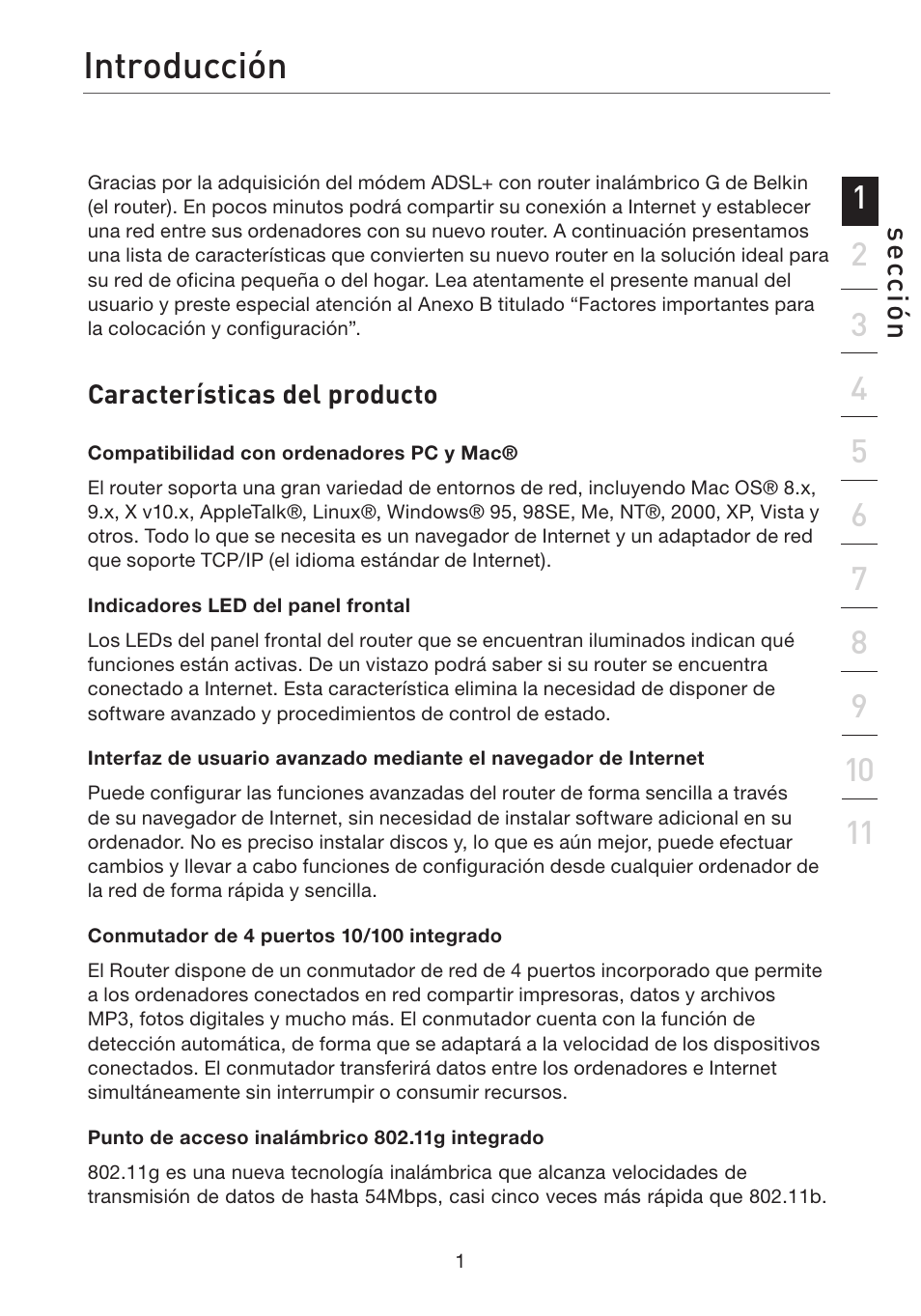 Introducción | Belkin F5D7632EA4A User Manual | Page 339 / 504
