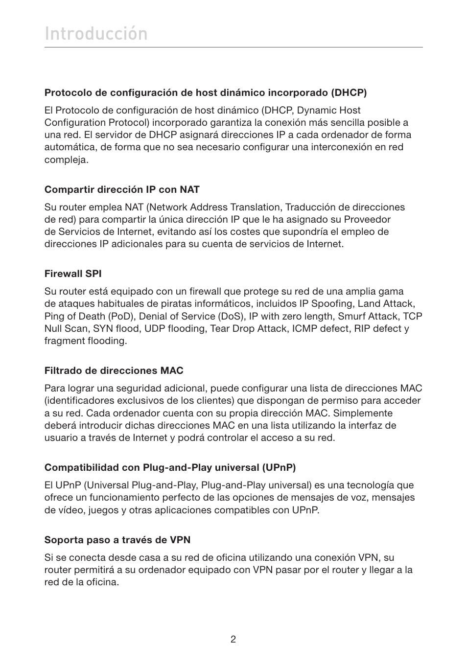 Introducción | Belkin F5D7632EA4A User Manual | Page 340 / 504
