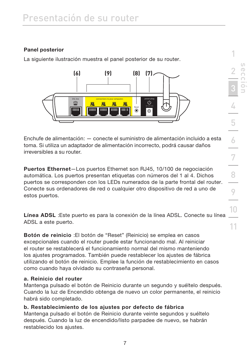 Presentación de su router, Se cc ió n | Belkin F5D7632EA4A User Manual | Page 345 / 504
