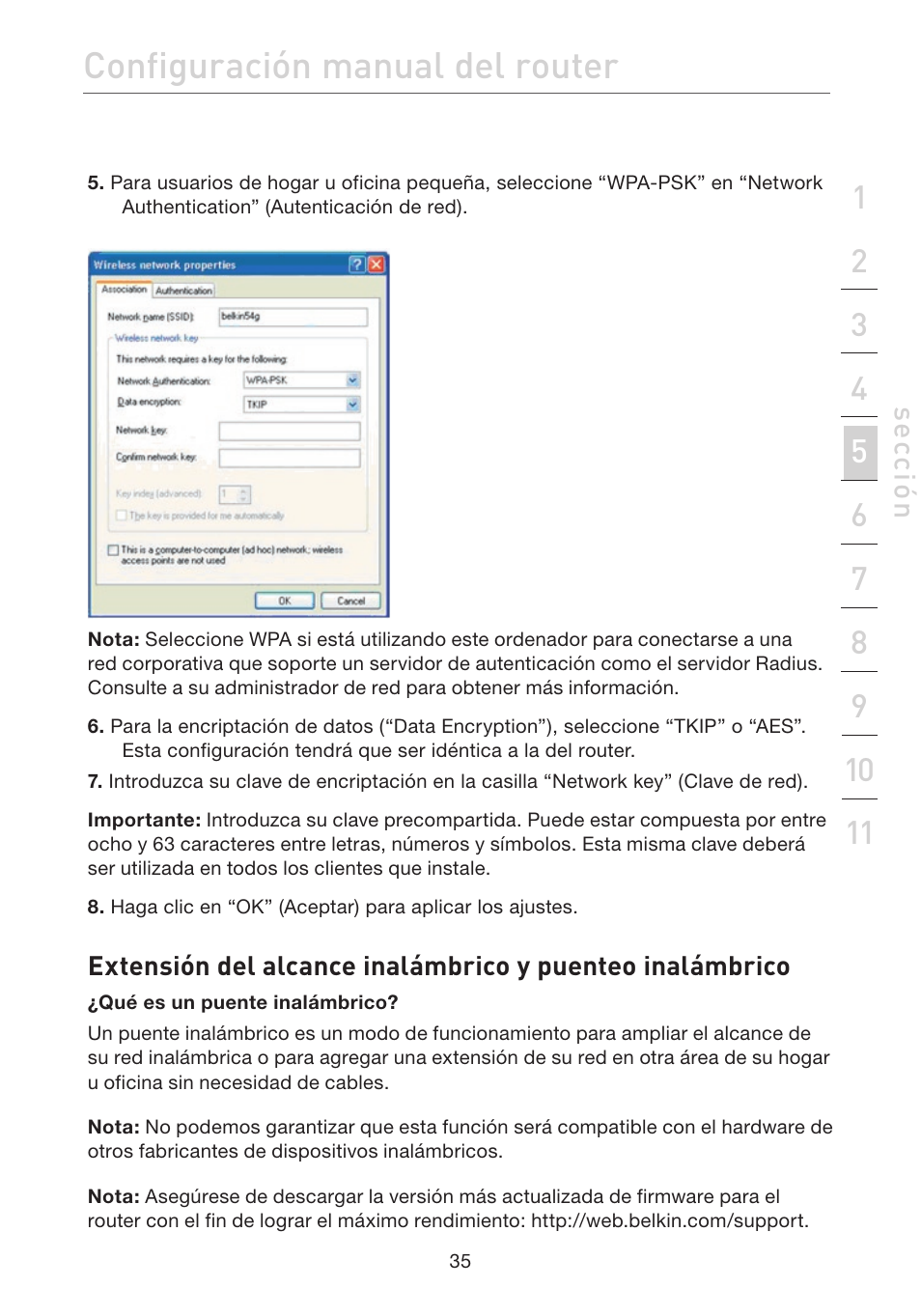 Configuración manual del router | Belkin F5D7632EA4A User Manual | Page 373 / 504