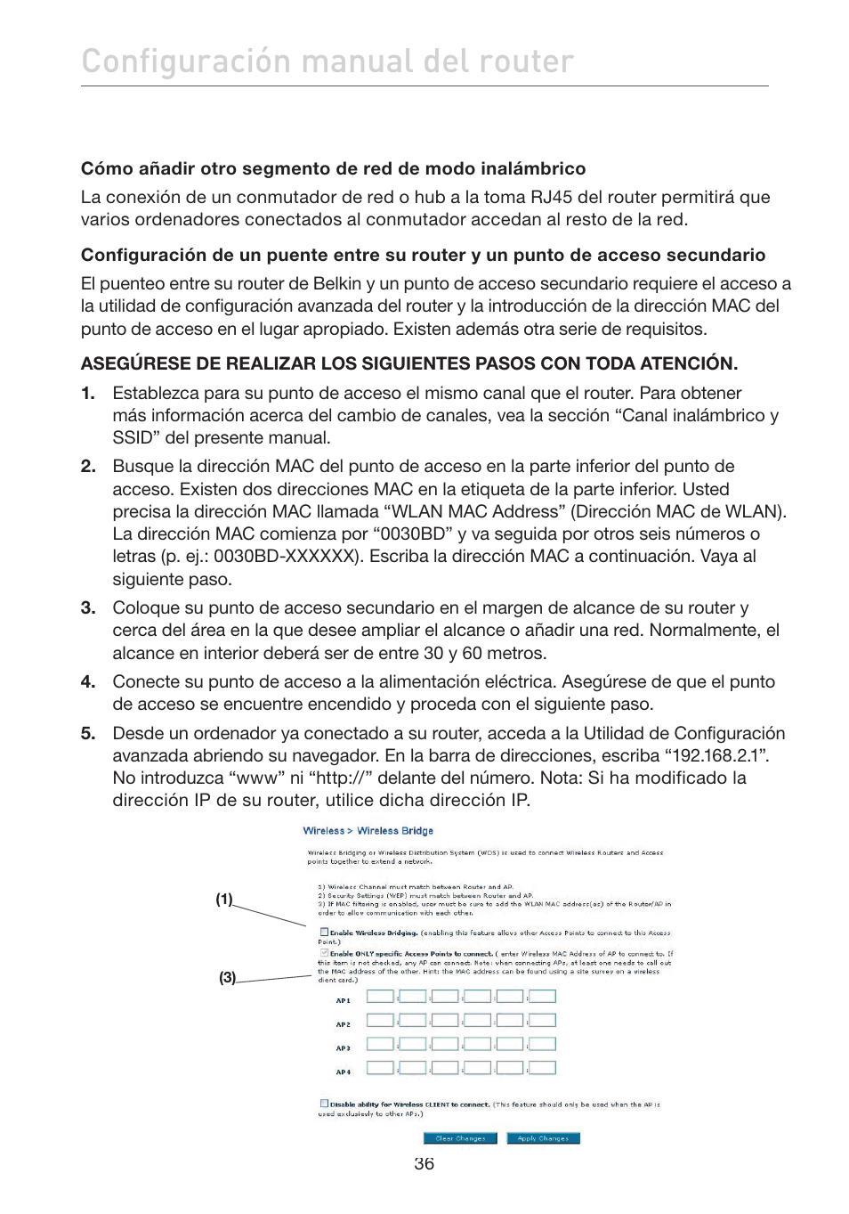 Configuración manual del router | Belkin F5D7632EA4A User Manual | Page 374 / 504