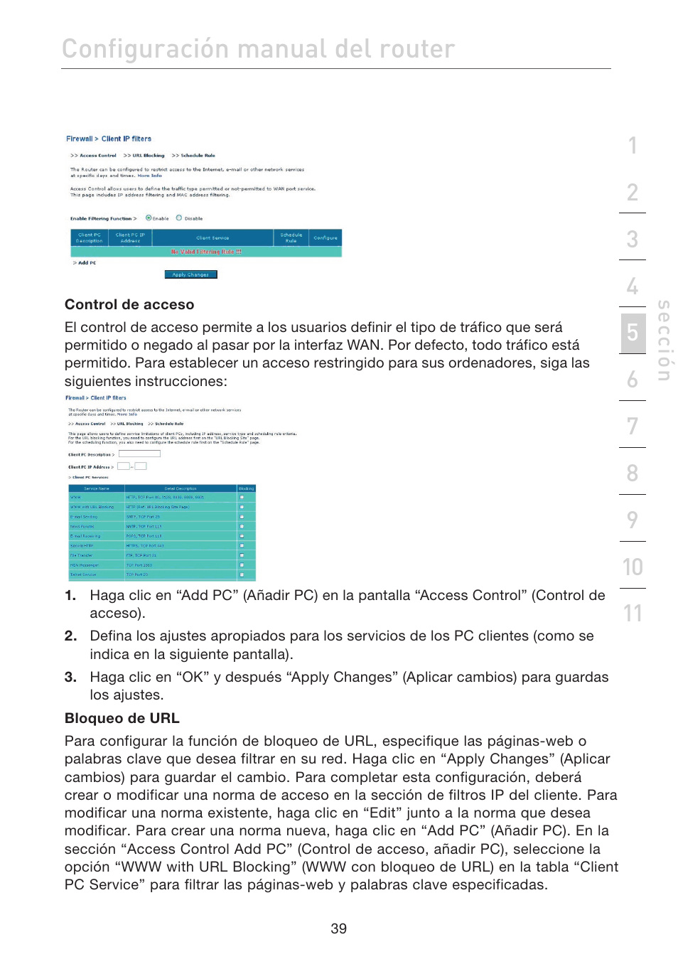 Configuración manual del router | Belkin F5D7632EA4A User Manual | Page 377 / 504