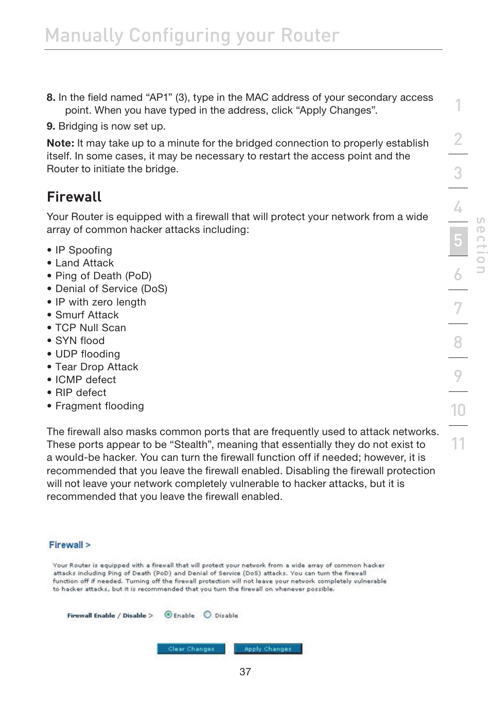 Manually configuring your router | Belkin F5D7632EA4A User Manual | Page 39 / 504