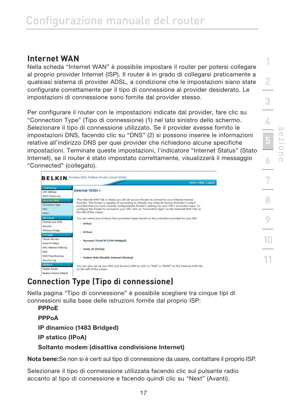 Configurazione manuale del router | Belkin F5D7632EA4A User Manual | Page 438 / 504