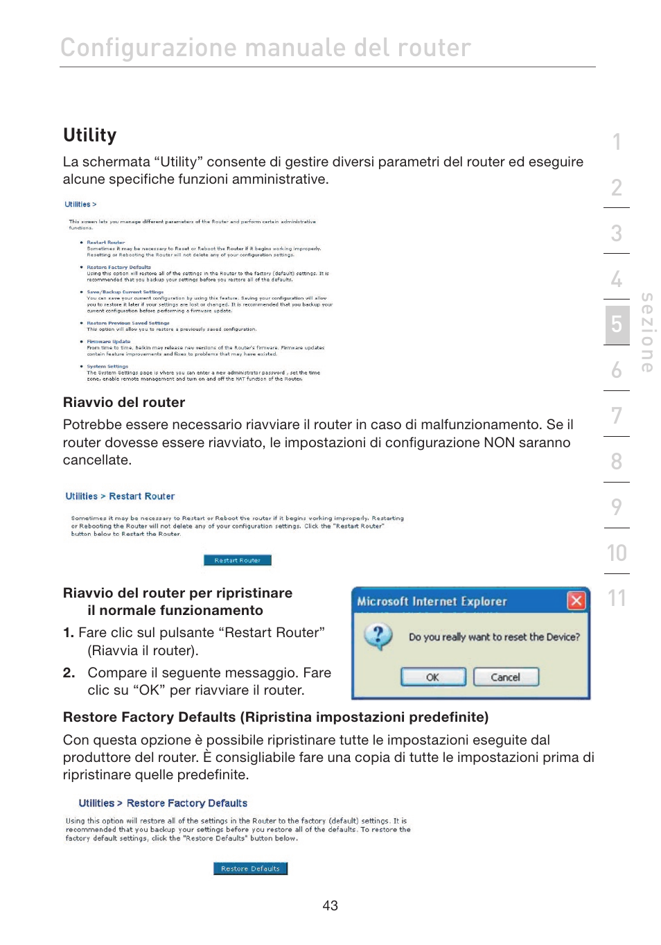 Configurazione manuale del router | Belkin F5D7632EA4A User Manual | Page 464 / 504