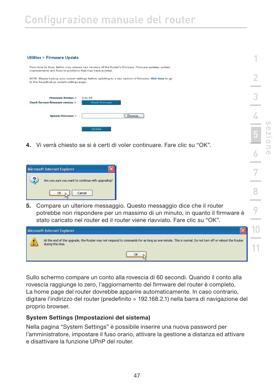 Configurazione manuale del router | Belkin F5D7632EA4A User Manual | Page 468 / 504