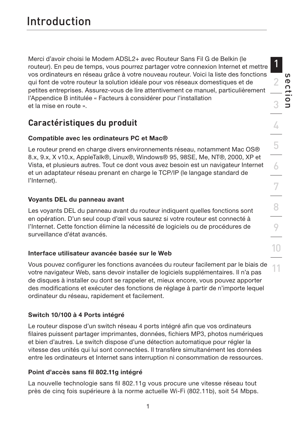 Introduction | Belkin F5D7632EA4A User Manual | Page 87 / 504