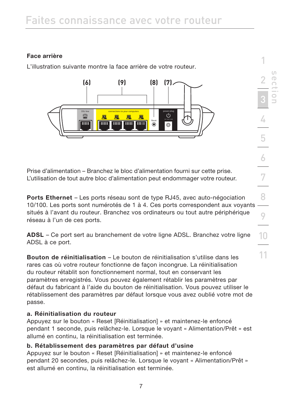 Faites connaissance avec votre routeur, Se ct io n | Belkin F5D7632EA4A User Manual | Page 93 / 504