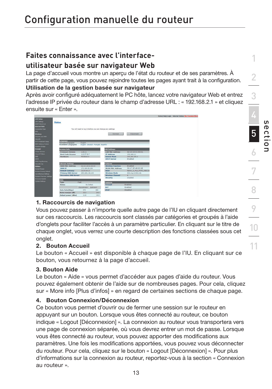 Configuration manuelle du routeur | Belkin F5D7632EA4A User Manual | Page 99 / 504