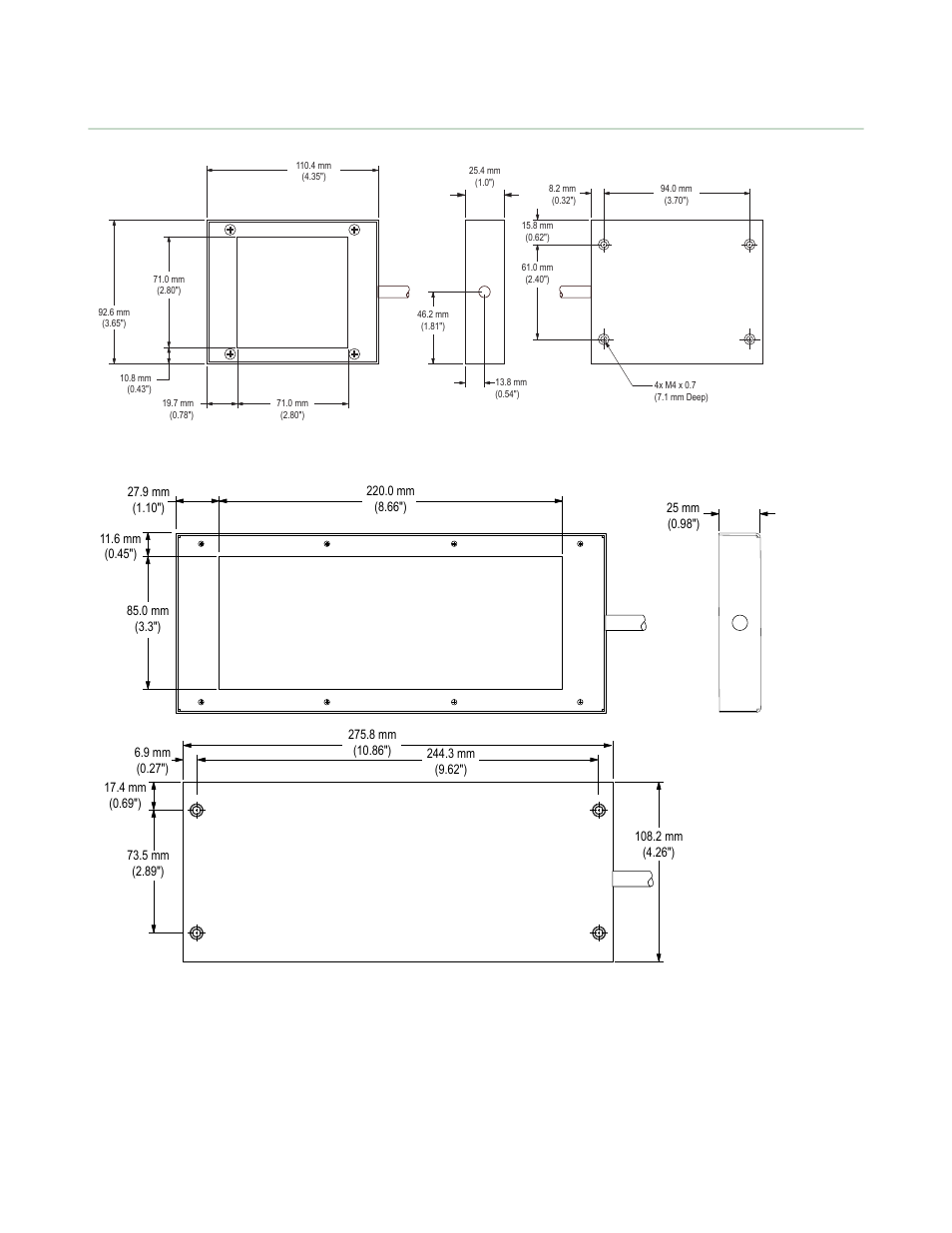 Dimensions | Banner PresencePLUS Lighting User Manual | Page 2 / 3