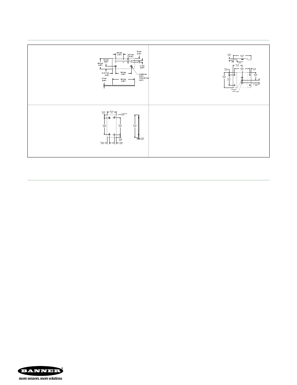 Accessory mounting brackets, Banner engineering corp limited warranty | Banner PresencePLUS Lighting User Manual | Page 3 / 3