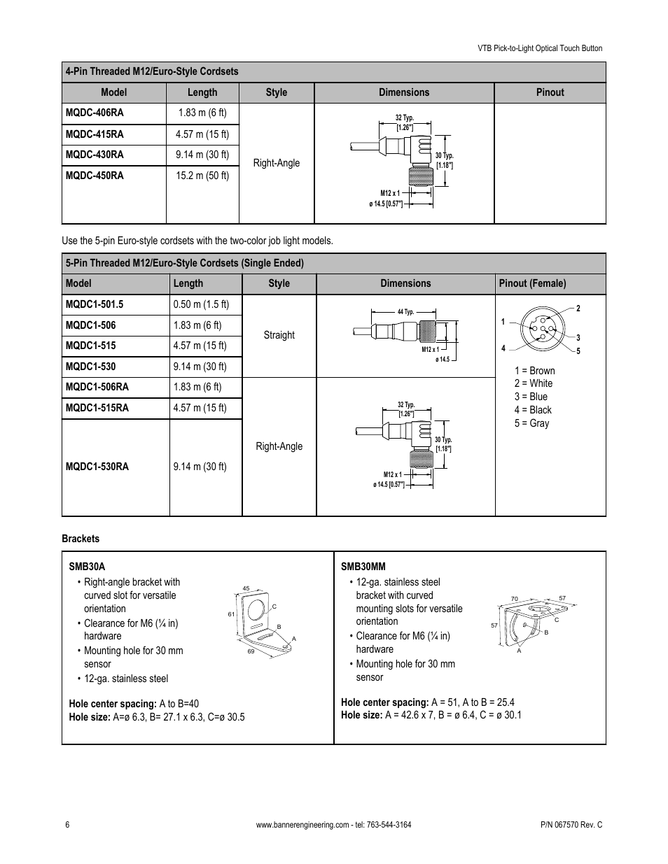 Banner VTB Verification Touch Buttons User Manual | Page 6 / 8