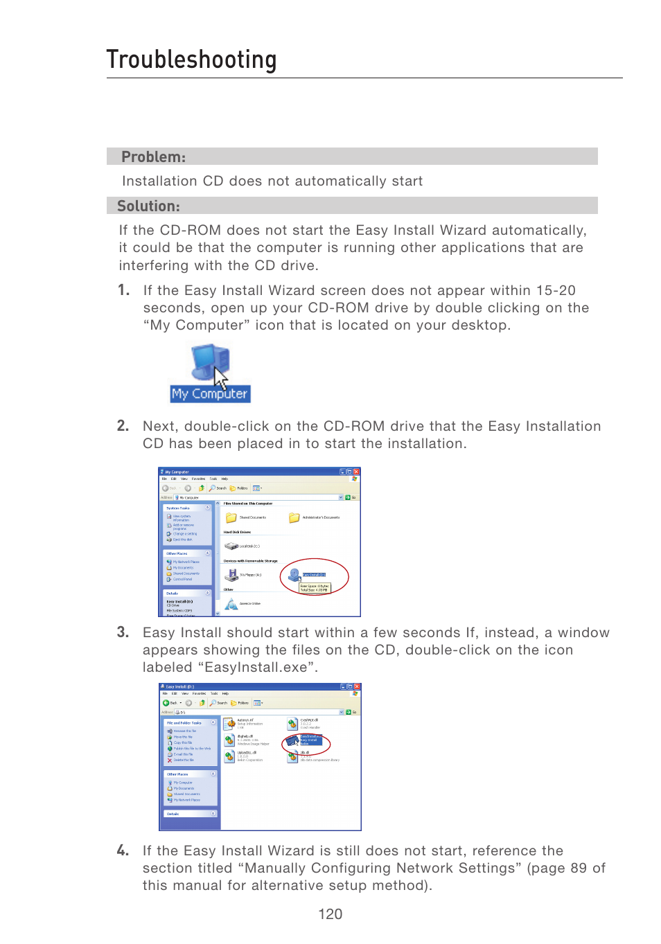 Troubleshooting | Belkin F5D7231-4P User Manual | Page 122 / 146