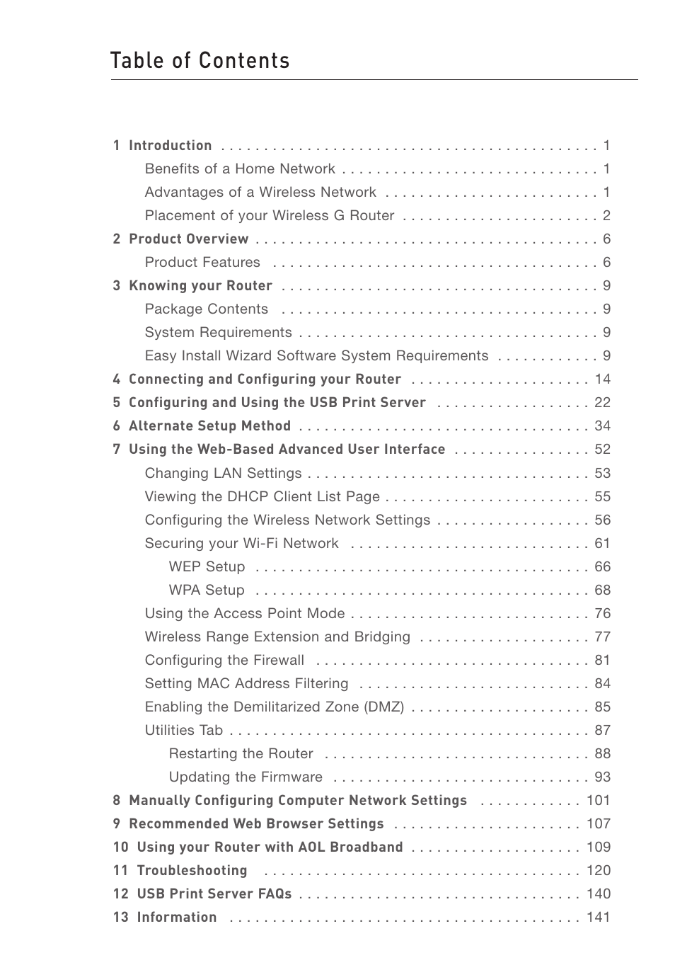 Belkin F5D7231-4P User Manual | Page 2 / 146