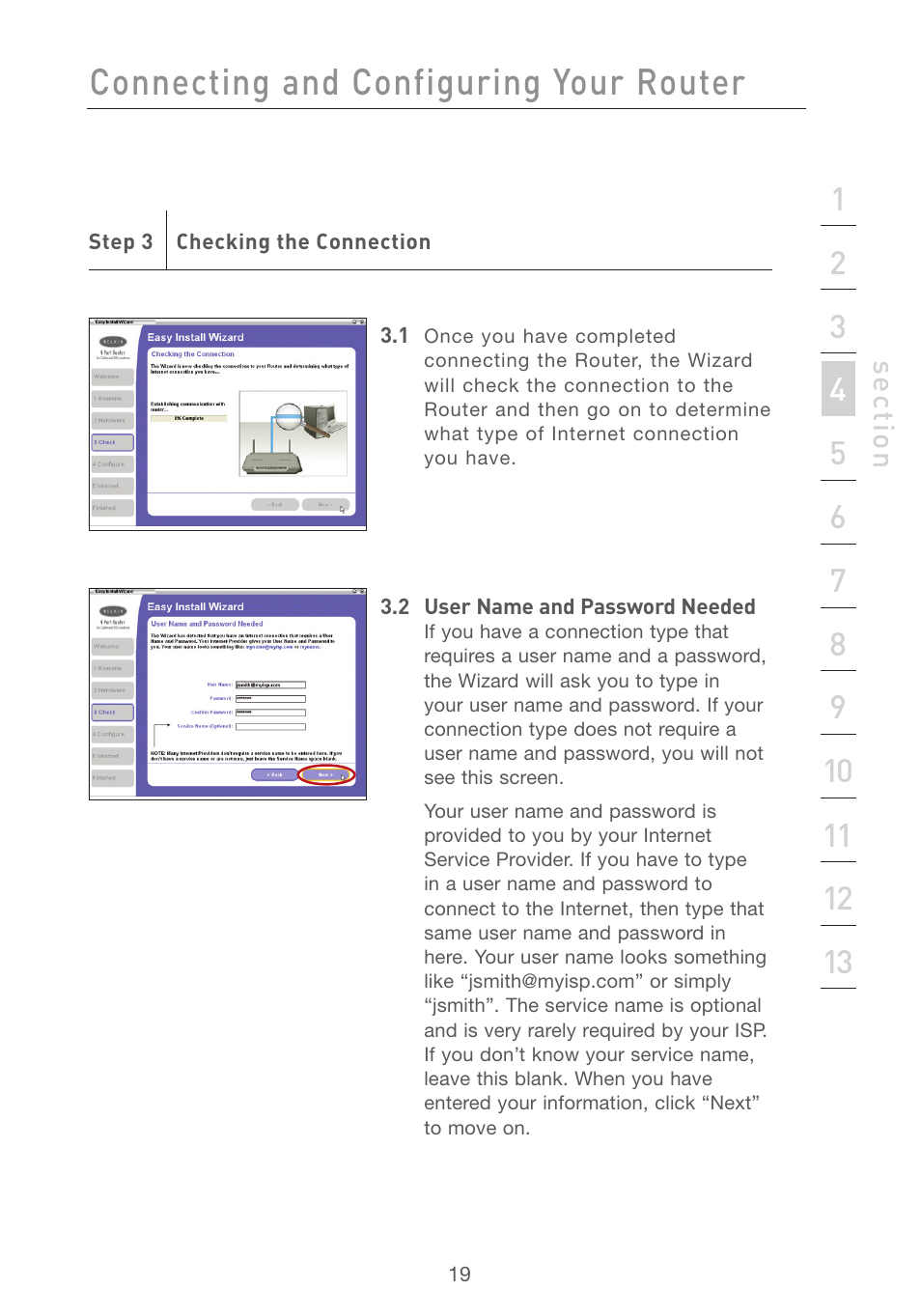 Connecting and configuring your router | Belkin F5D7231-4P User Manual | Page 21 / 146