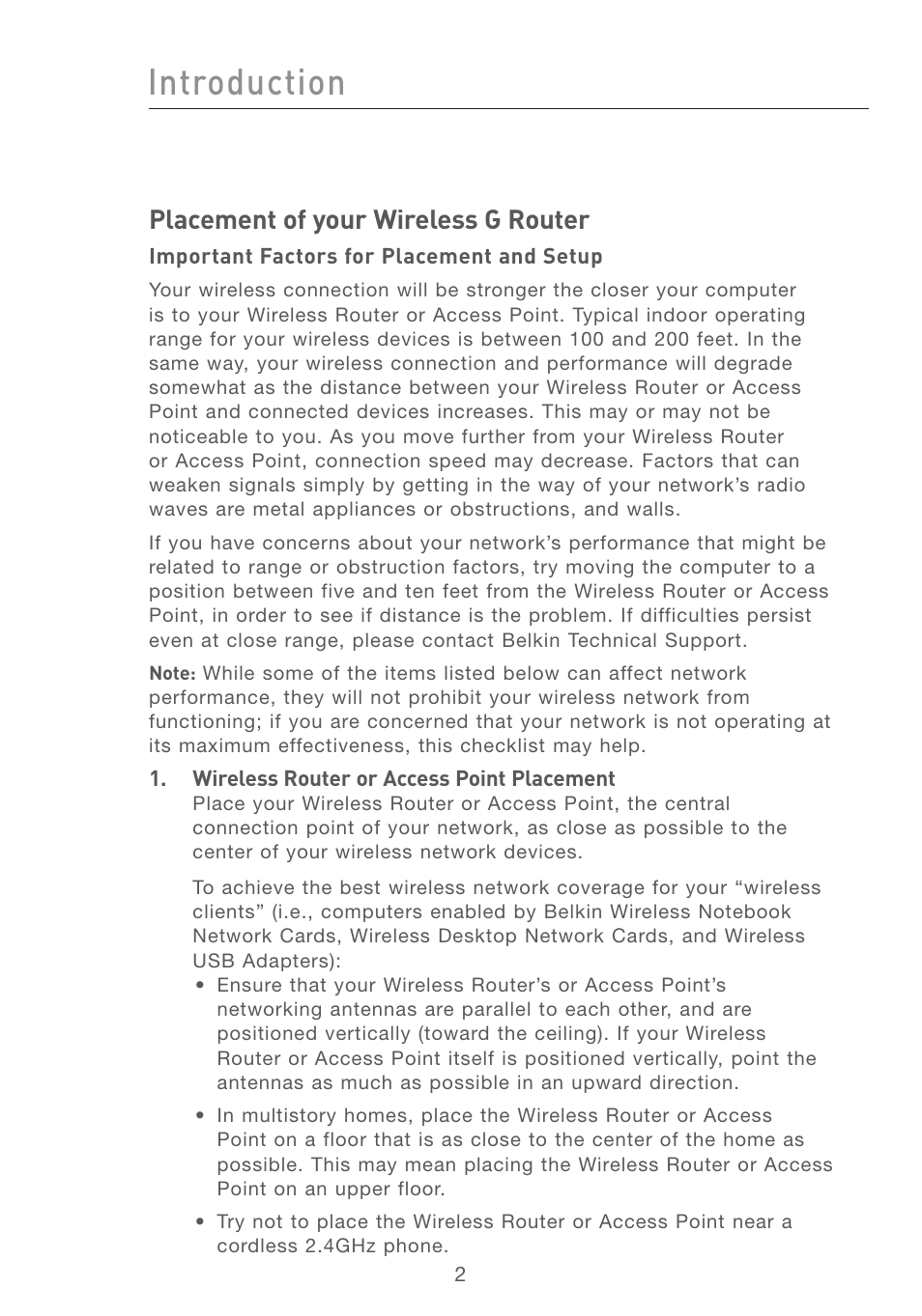 Introduction | Belkin F5D7231-4P User Manual | Page 4 / 146