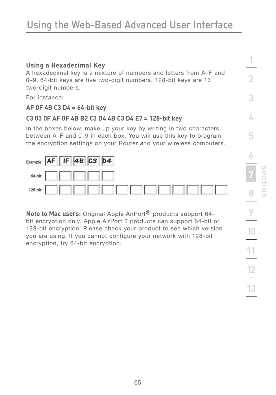 Using the web-based advanced user interface | Belkin F5D7231-4P User Manual | Page 67 / 146