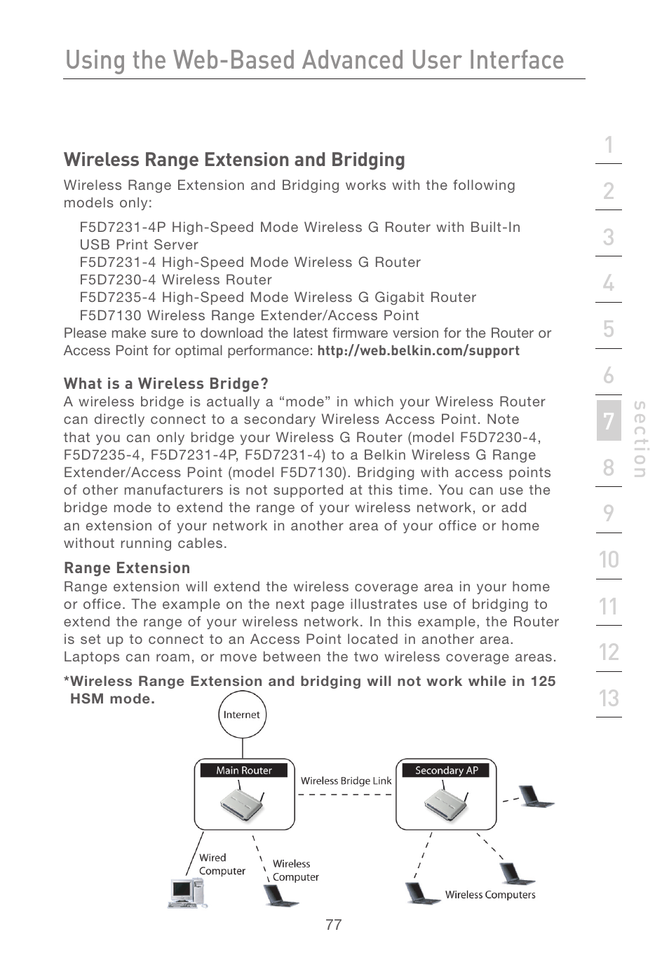 Using the web-based advanced user interface | Belkin F5D7231-4P User Manual | Page 79 / 146