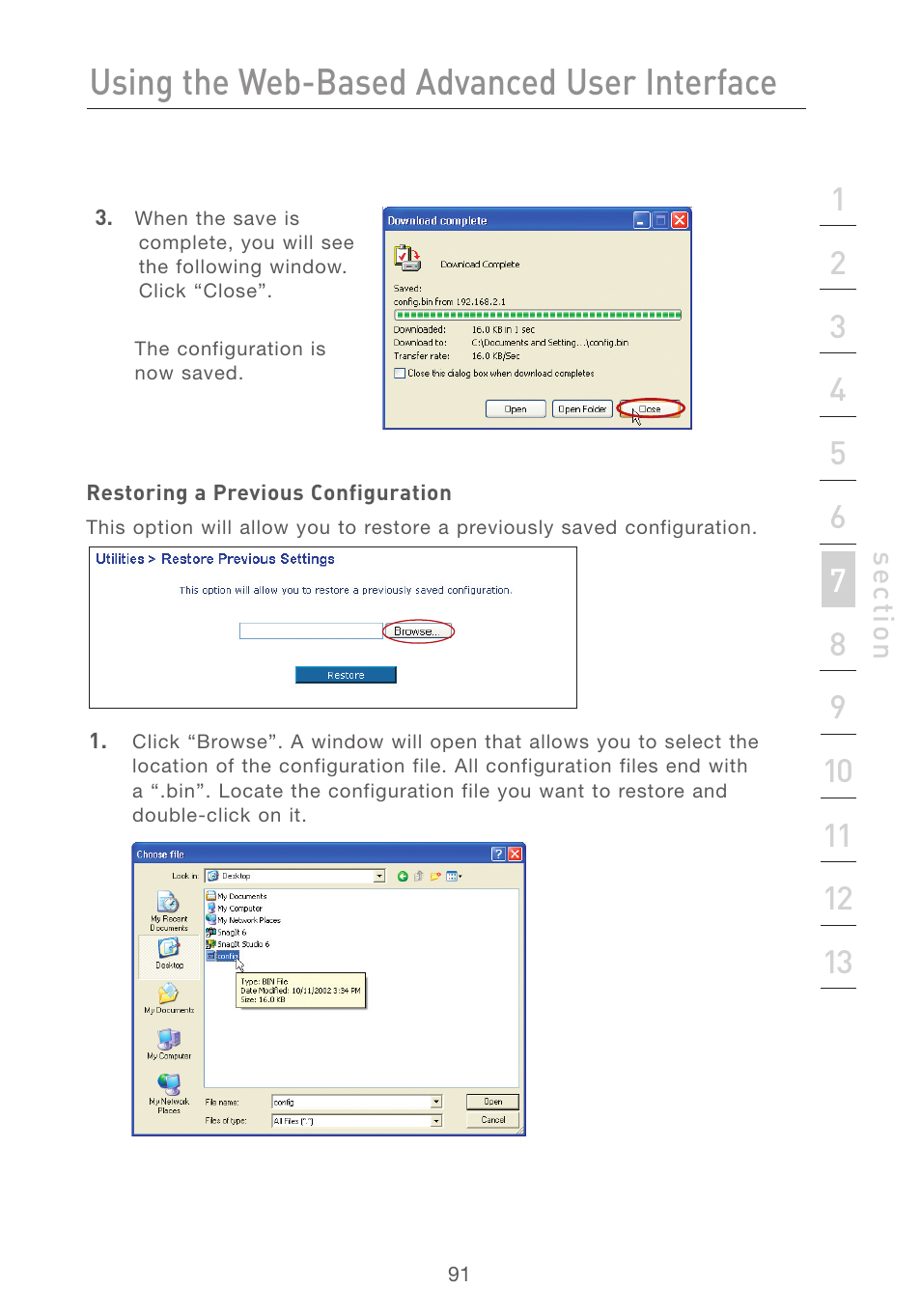 Using the web-based advanced user interface | Belkin F5D7231-4P User Manual | Page 93 / 146